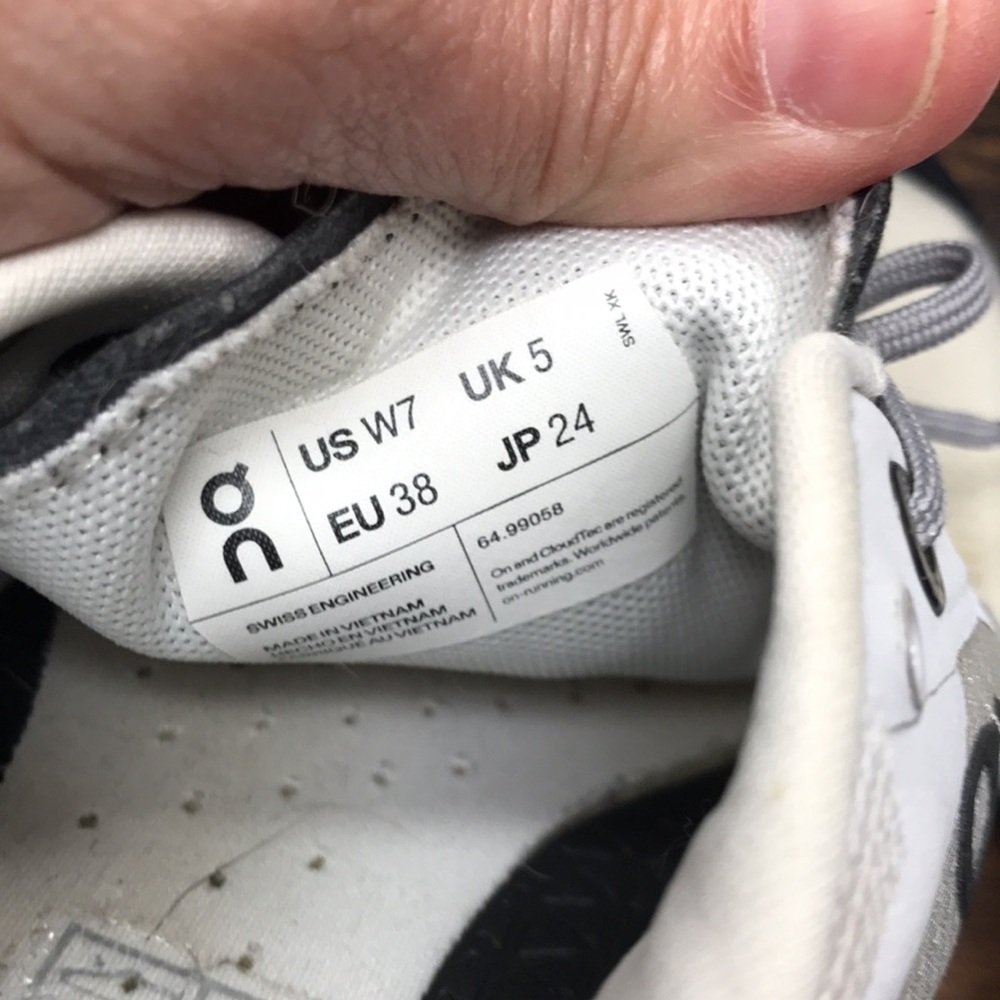 On Running Women's White and Gray Trail Running Shoes - Picture 10 of 11
